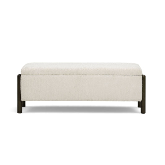 Abby - Nubby Fabric Storage Bench