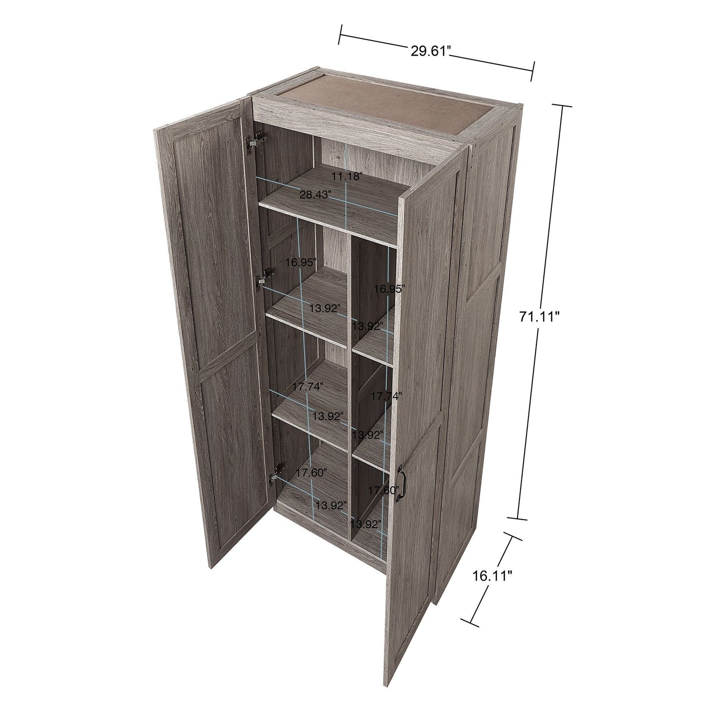 Manhattan Cornelia - Storage Cabinet With 7 Shelves
