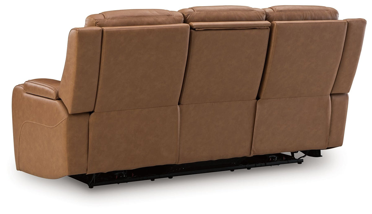 Knightington - 3 Pc. - Power Reclining Sofa, Loveseat And Recliner - Caramel