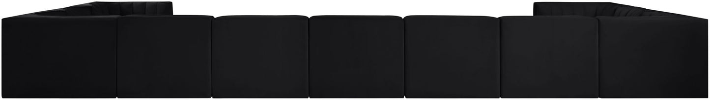 Rummi - Velvet Performance Fabric Upholstered 11 Piece Modular Sectional
