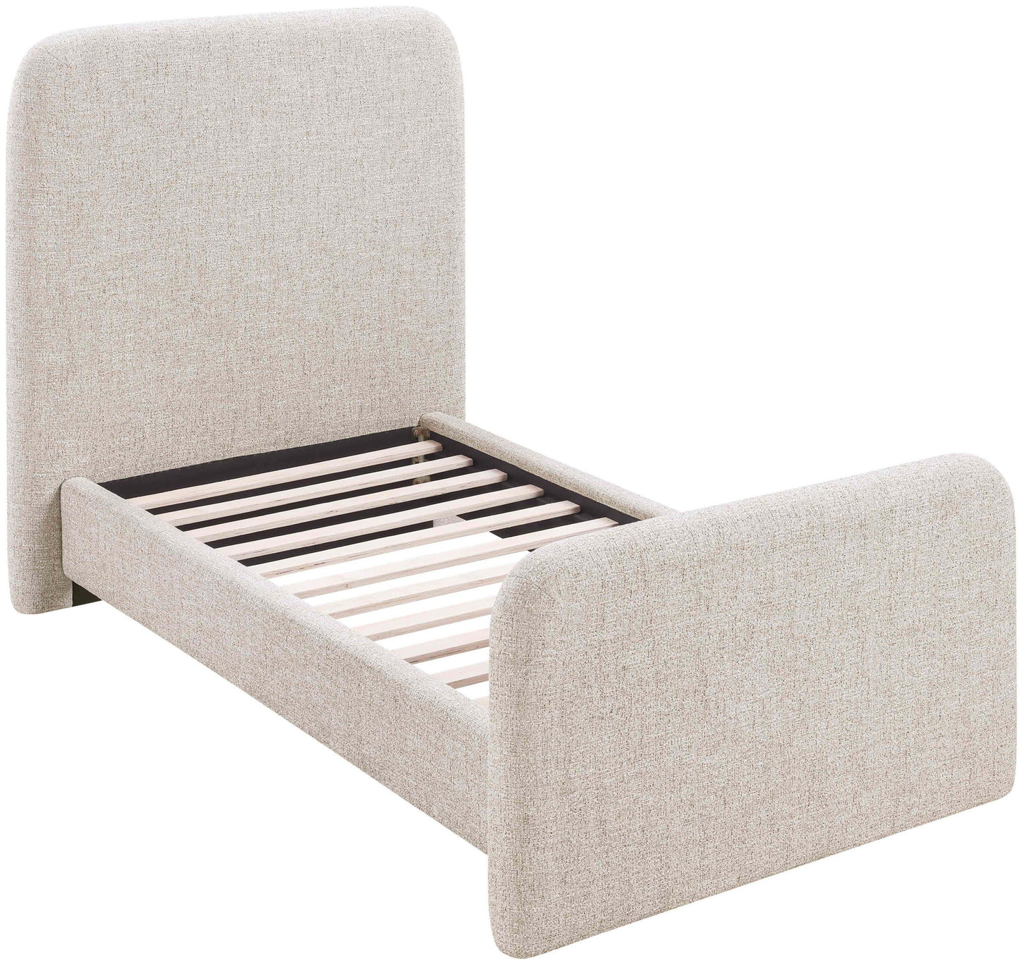 Fira - Linen Textured Fabric Upholstered Bed