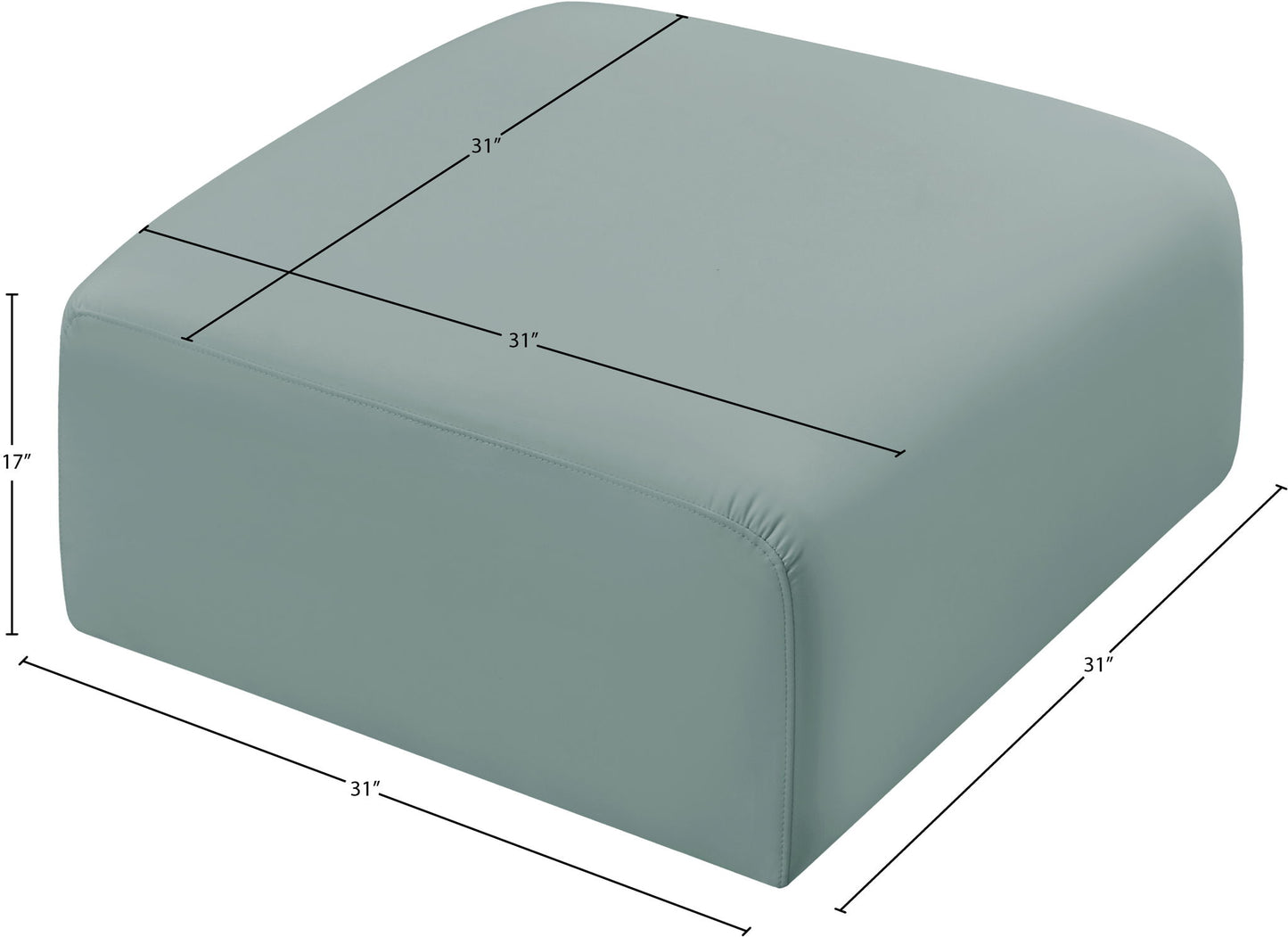 Arc - Faux Leather Ottoman