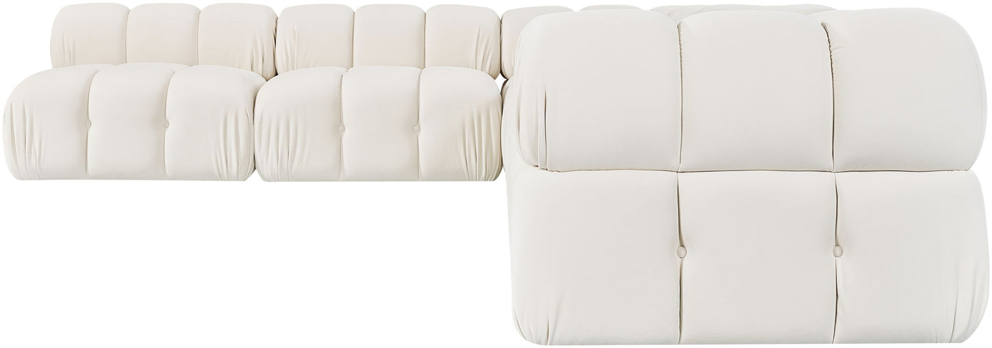 Orin - Velvet 6 Piece Modular L-Shaped Sectional