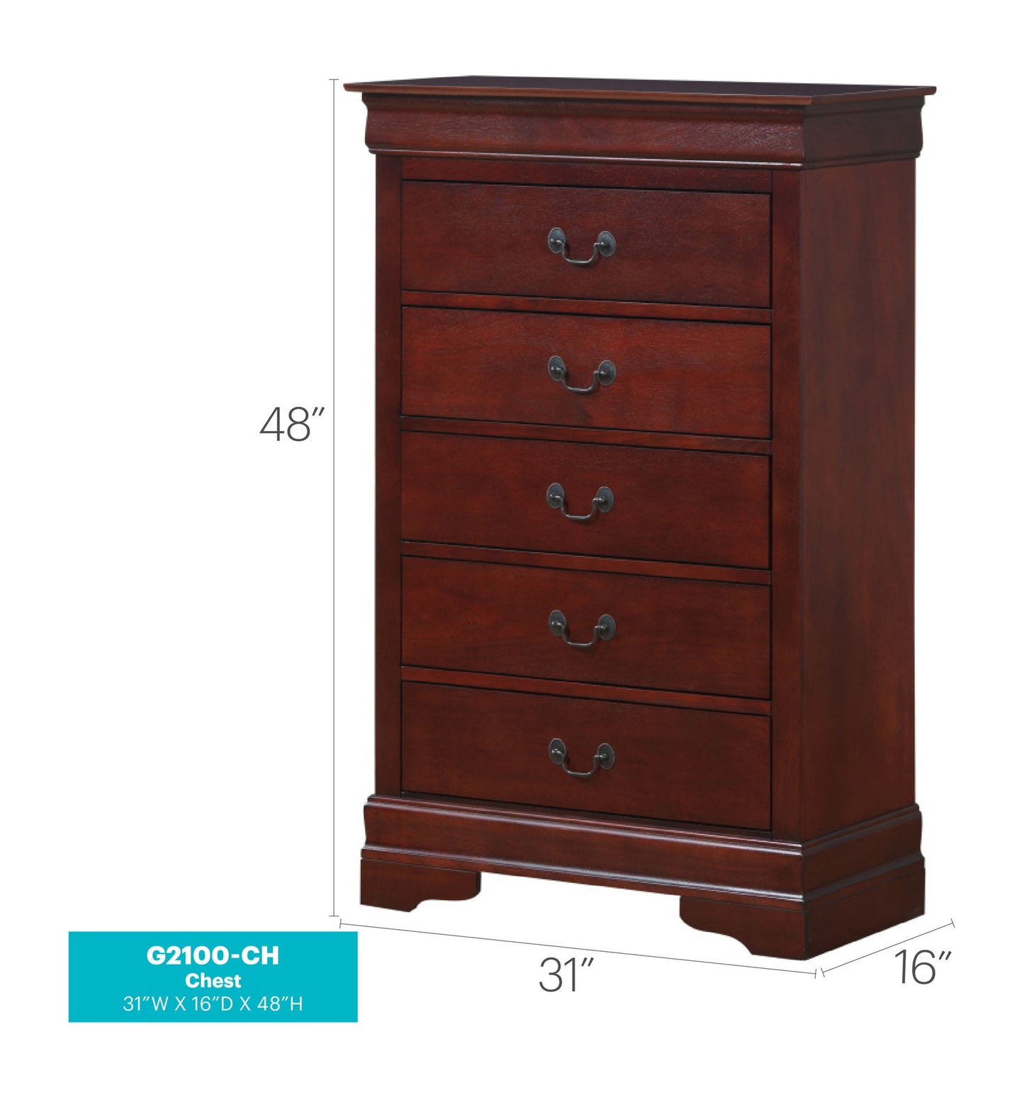 Glory Furniture - Louis Phillipe - Wooden Chest