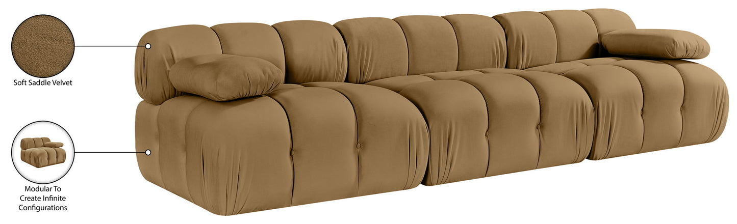 Orin - Velvet 3 Piece Modular Sofa