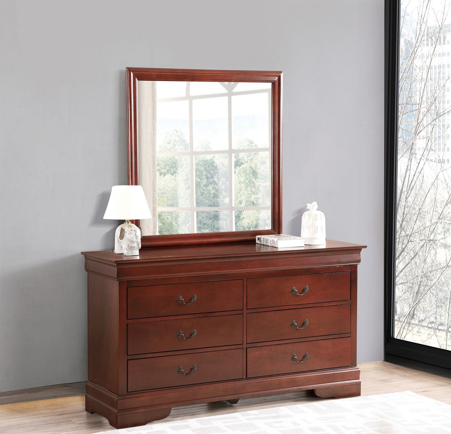 Glory Furniture - Louis Phillipe - Dresser & Mirror