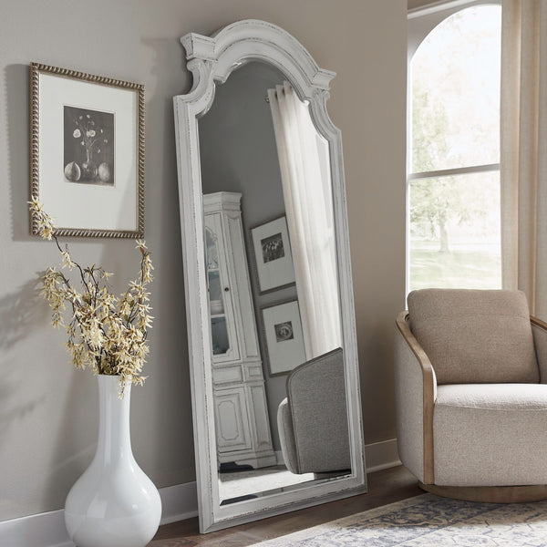 Magnolia Manor - Floor Mirror - Antique White