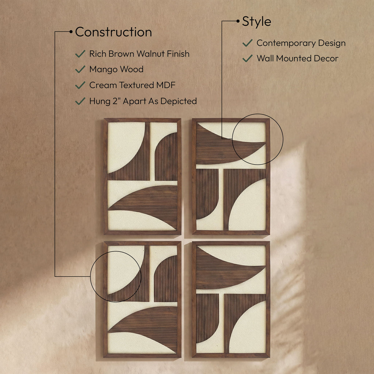 Cadence - 4 Piece Wall Art