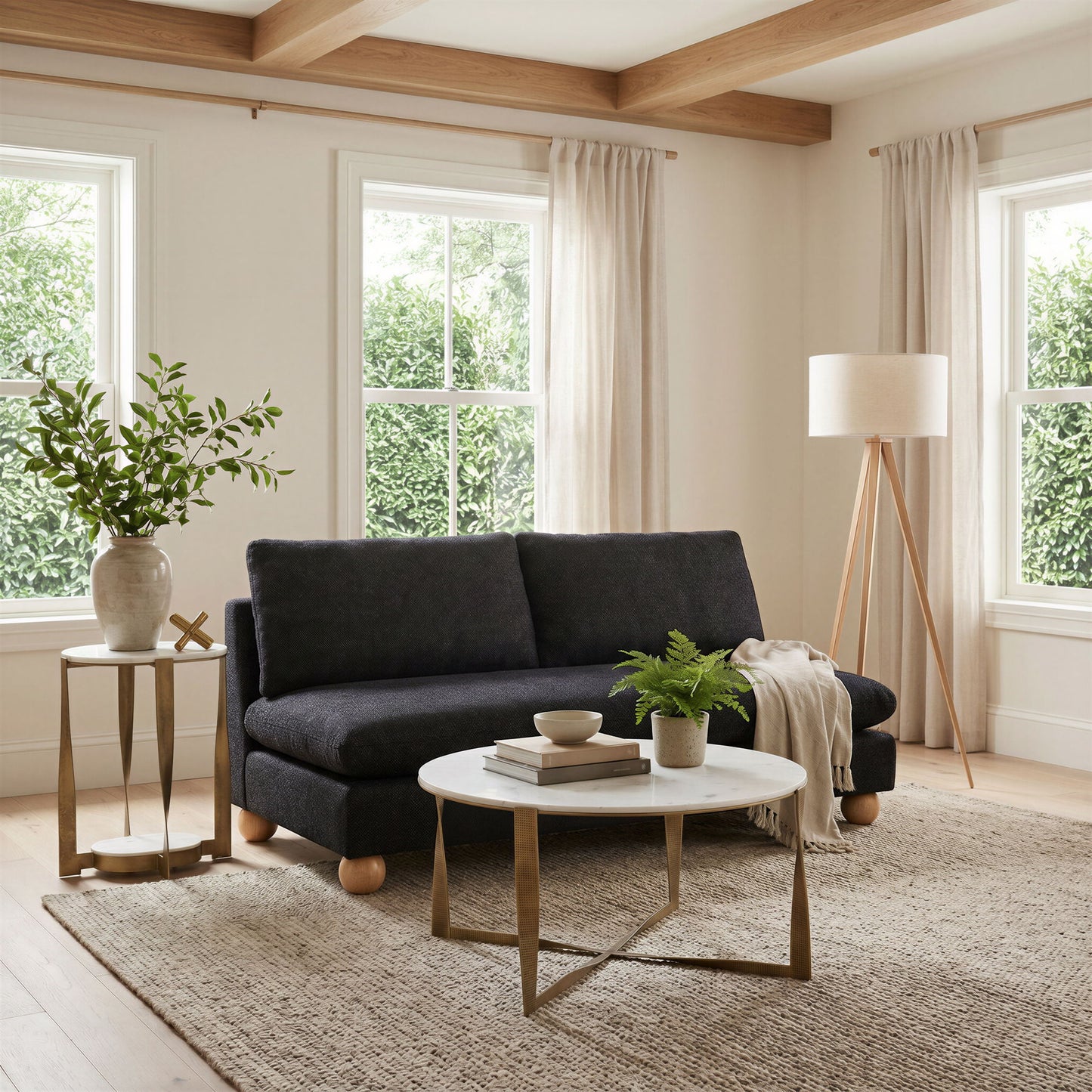 Minze - Loveseat - Black