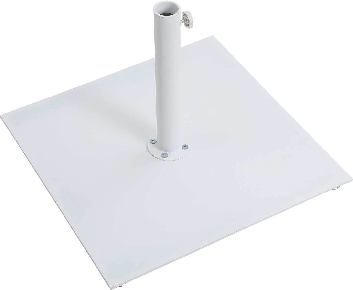 Amalfi - Aluminum Patio Umbrella - White Base / Light Brown Pole
