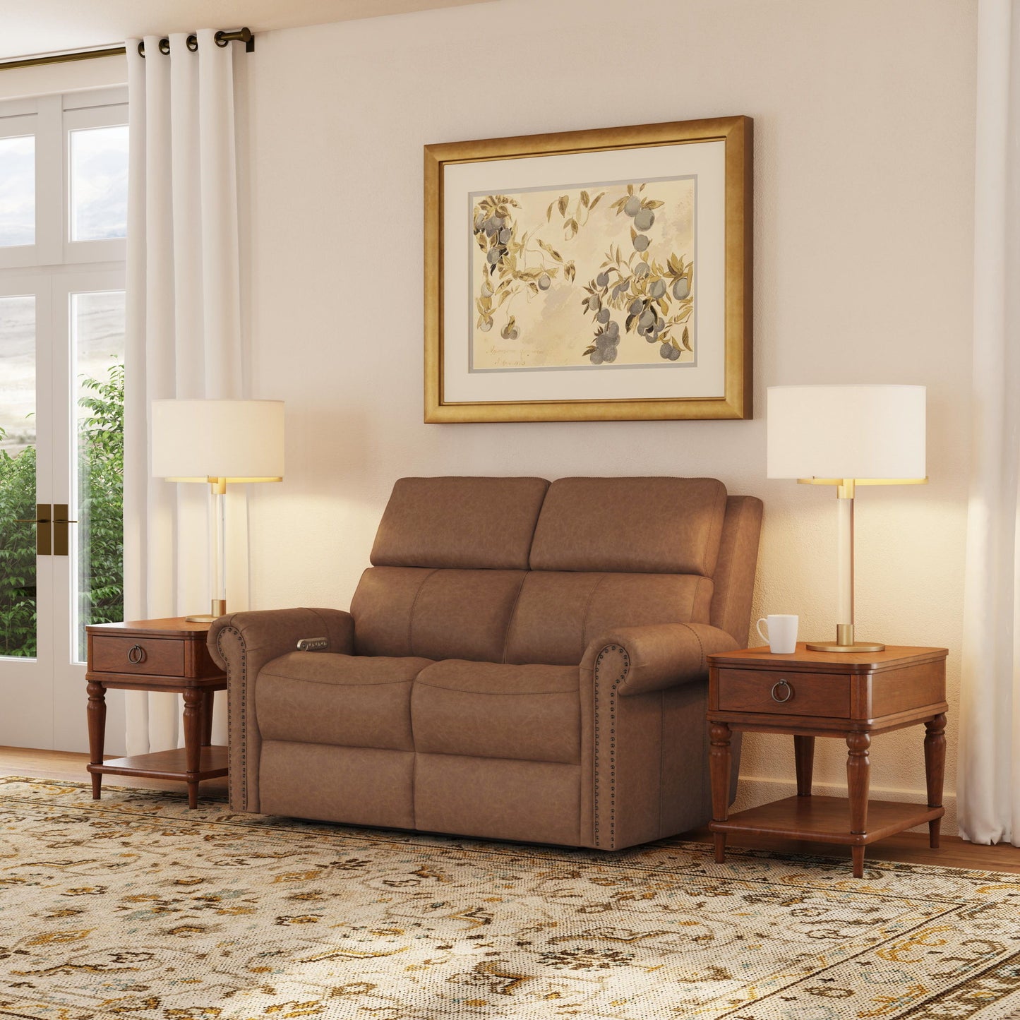 Bernard - Loveseat With Nailhead Trim