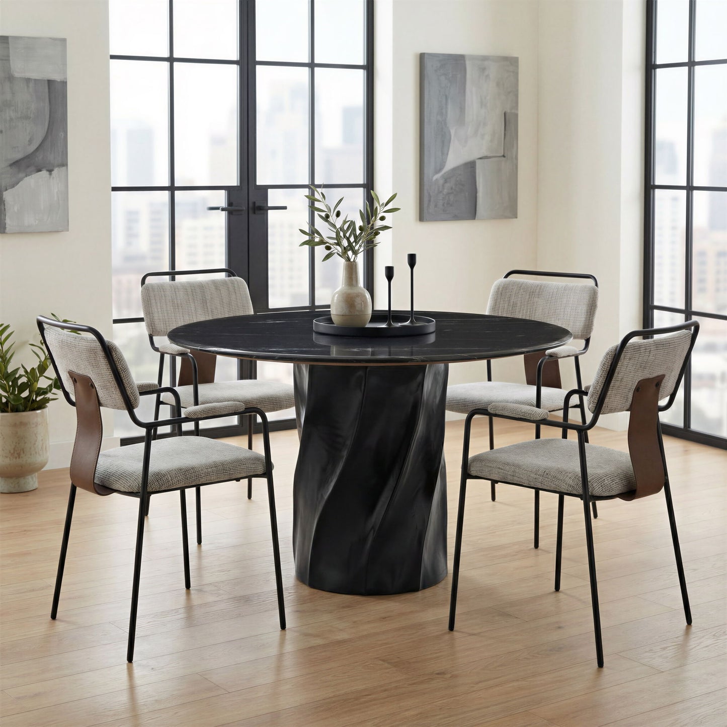 Couva - Dining Chair (Set of 2) - Gray Tweed