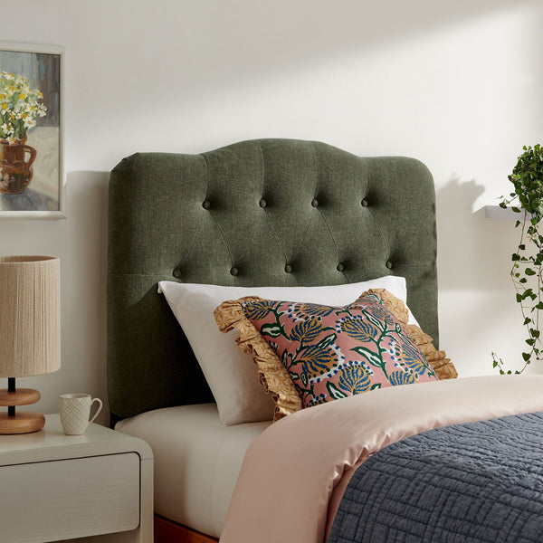 Annabel Upholstered Headboard - Twin, Sage