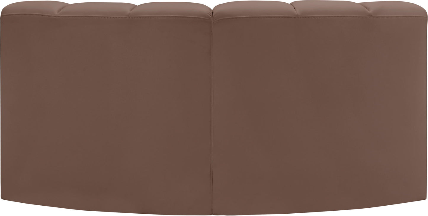 Arc - Faux Leather 2 Piece Modular Sofa