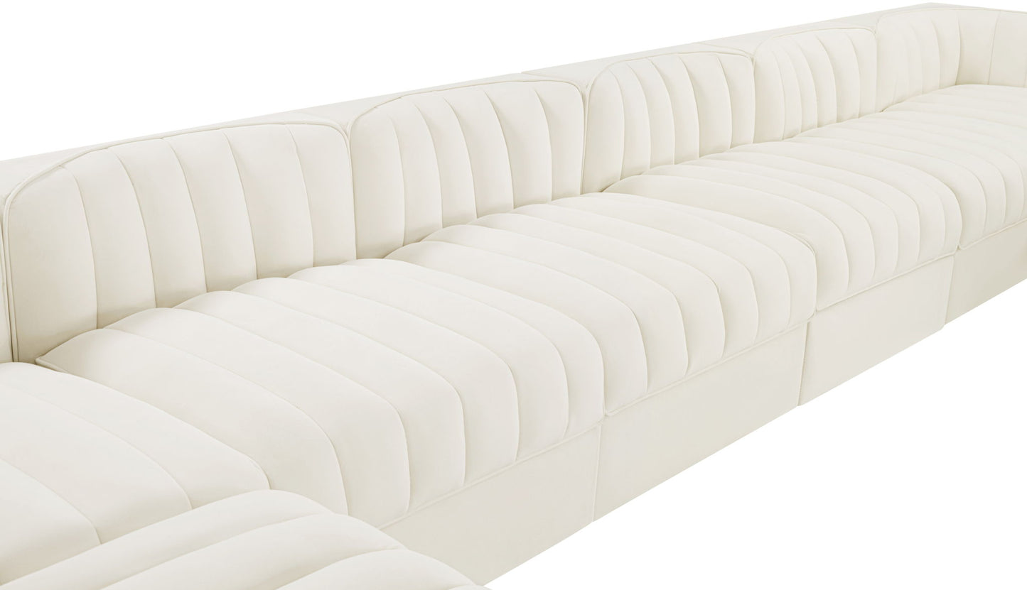 Rummi - Velvet Performance Fabric Upholstered 10 Piece Modular Sectional