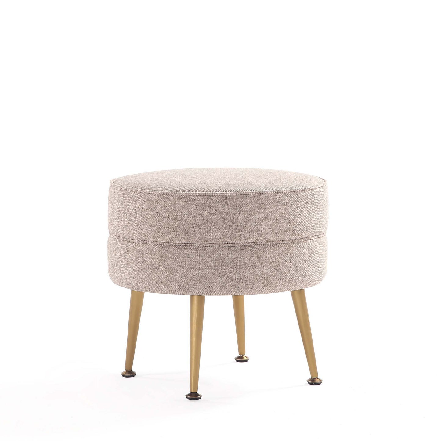 Manhattan Bailey - Accent Ottoman With Gold Chrome Legs