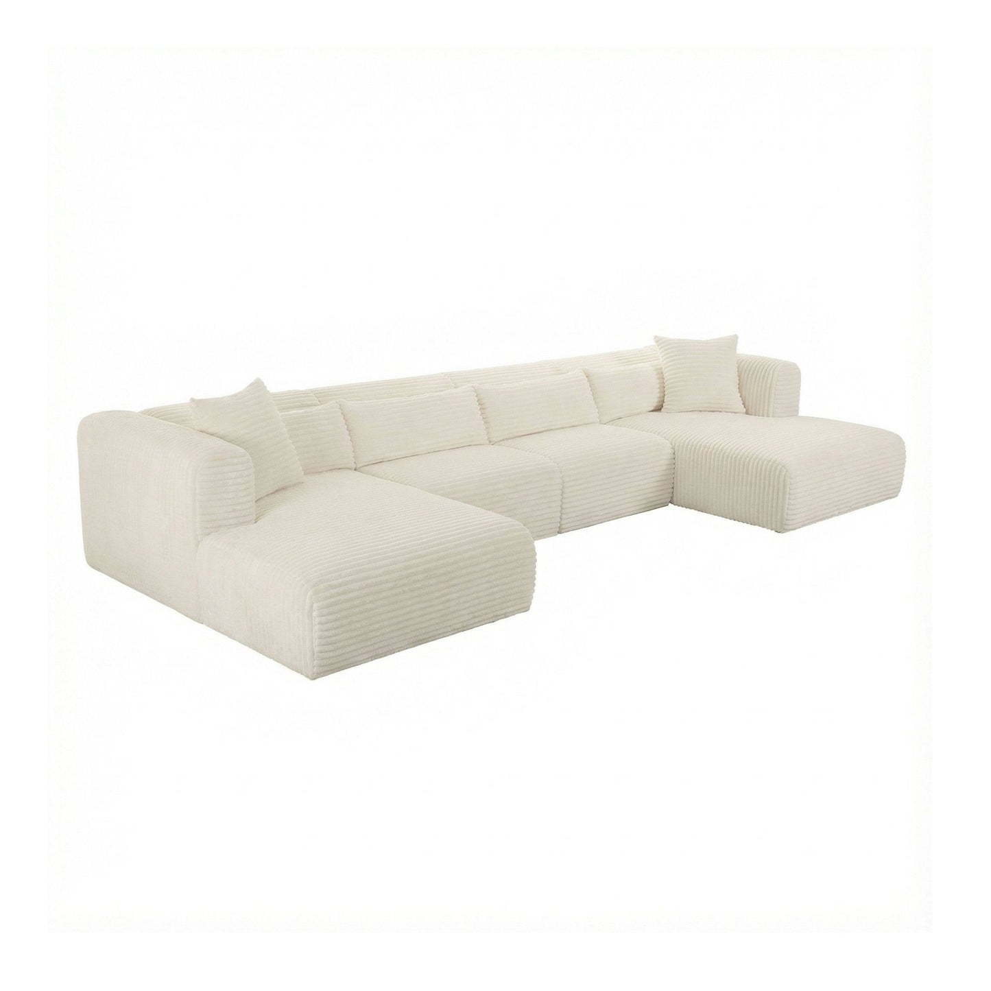 Tarra - Fluffy Oversized Corduroy Modular Sectional