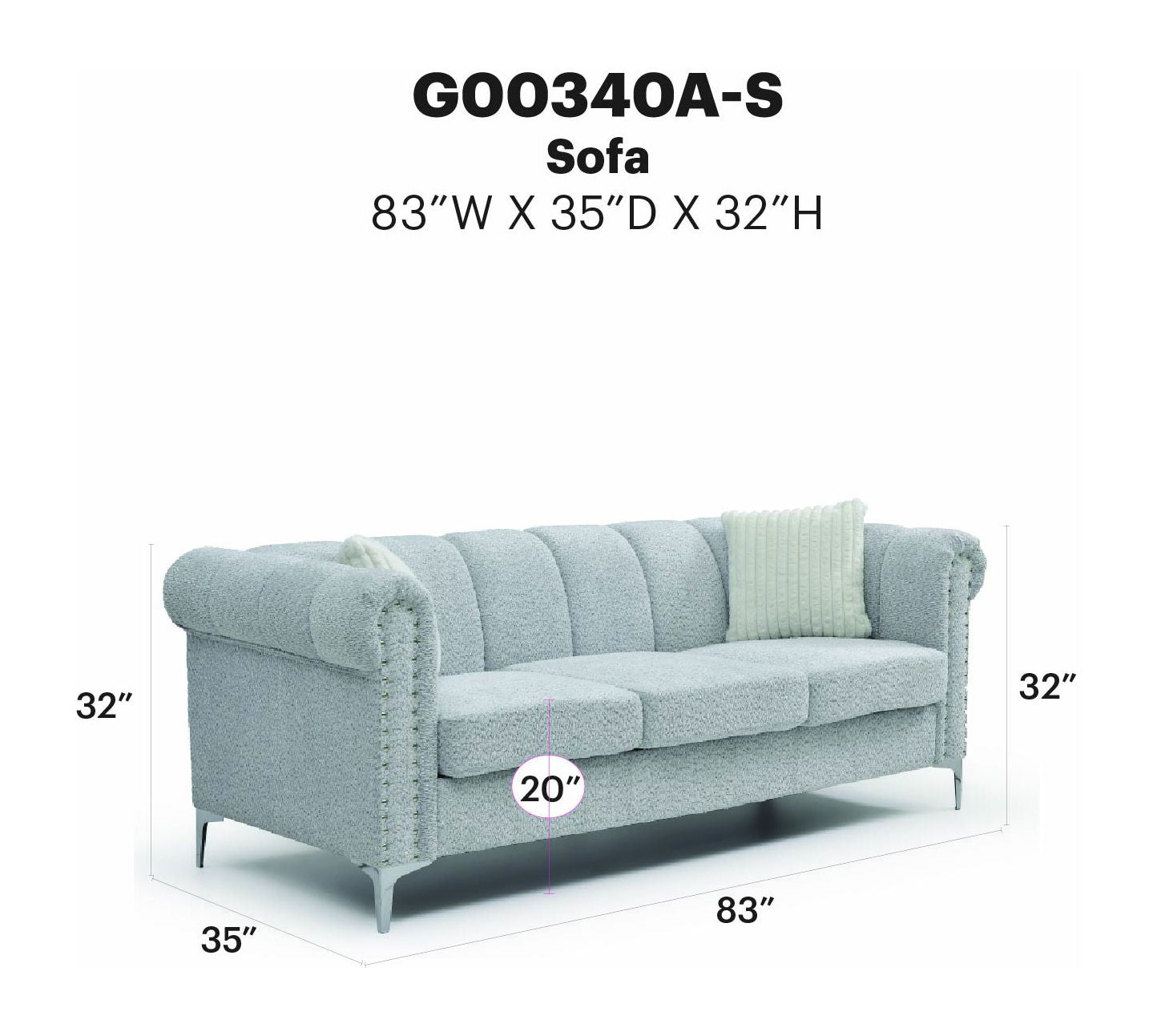 Sammy - Sofa - Gray
