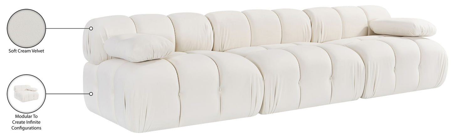 Orin - Velvet 3 Piece Modular Sofa