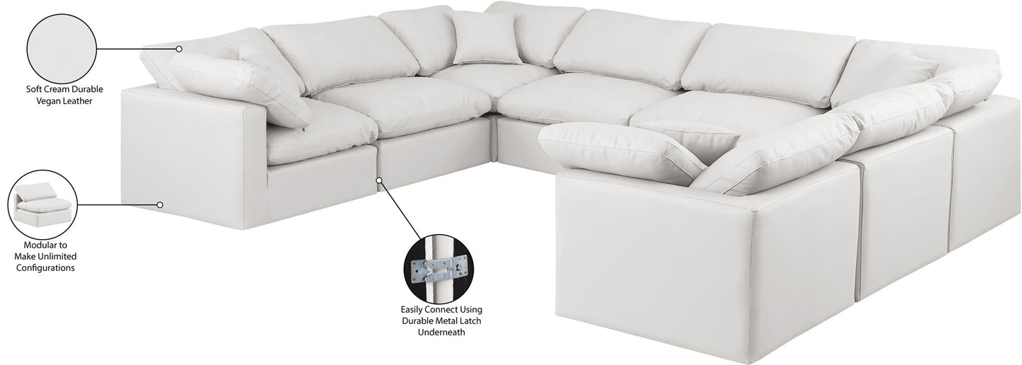 Indulge - Faux Leather 8 Piece Modular Sectional