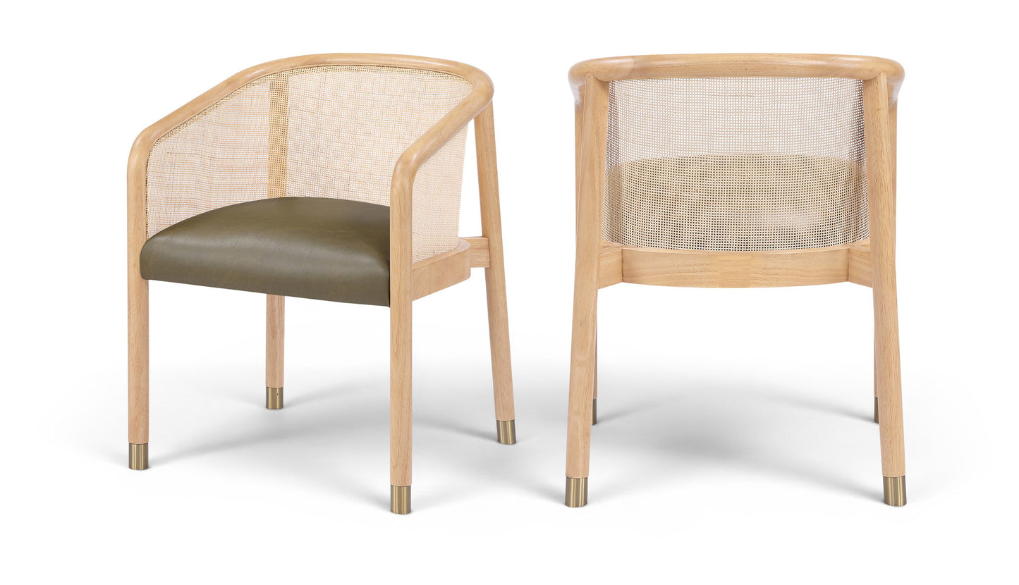 Sylvan - Vegan Leather Dining Chair (Set of 2) - Natural Frame