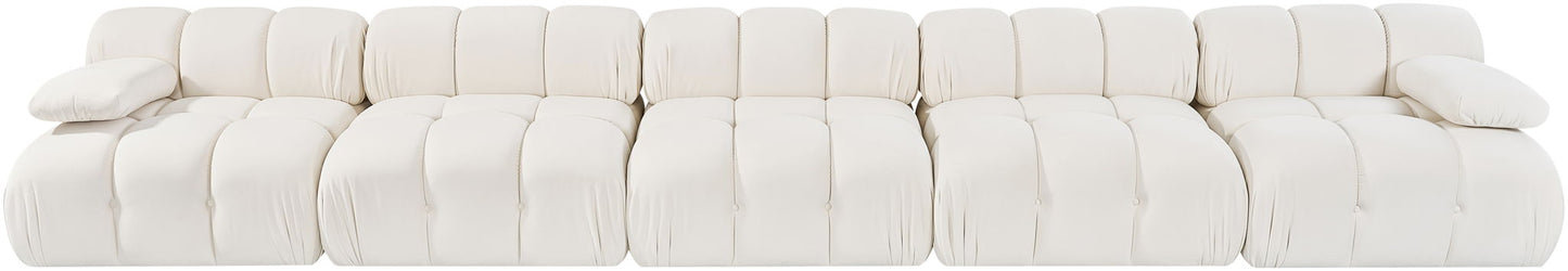 Orin - Velvet 5 Piece Modular Armless Sofa