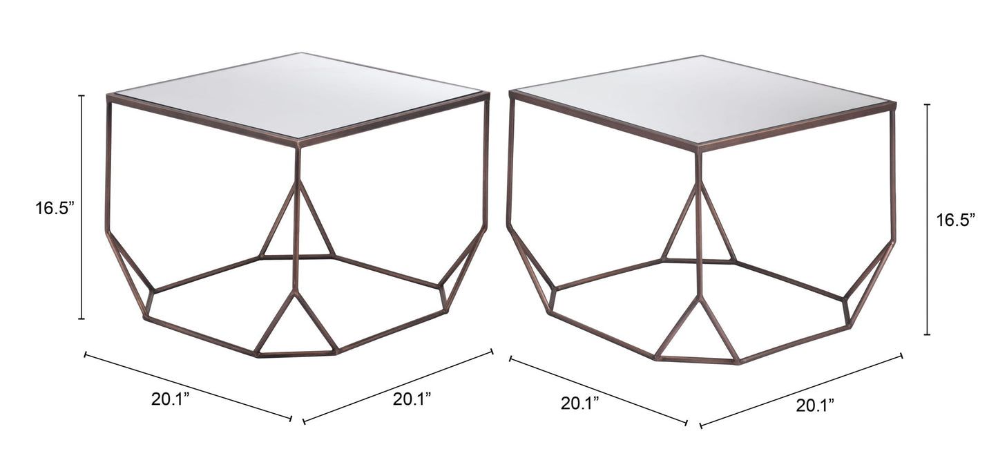 Arzon - Coffee Table Set - Bronze