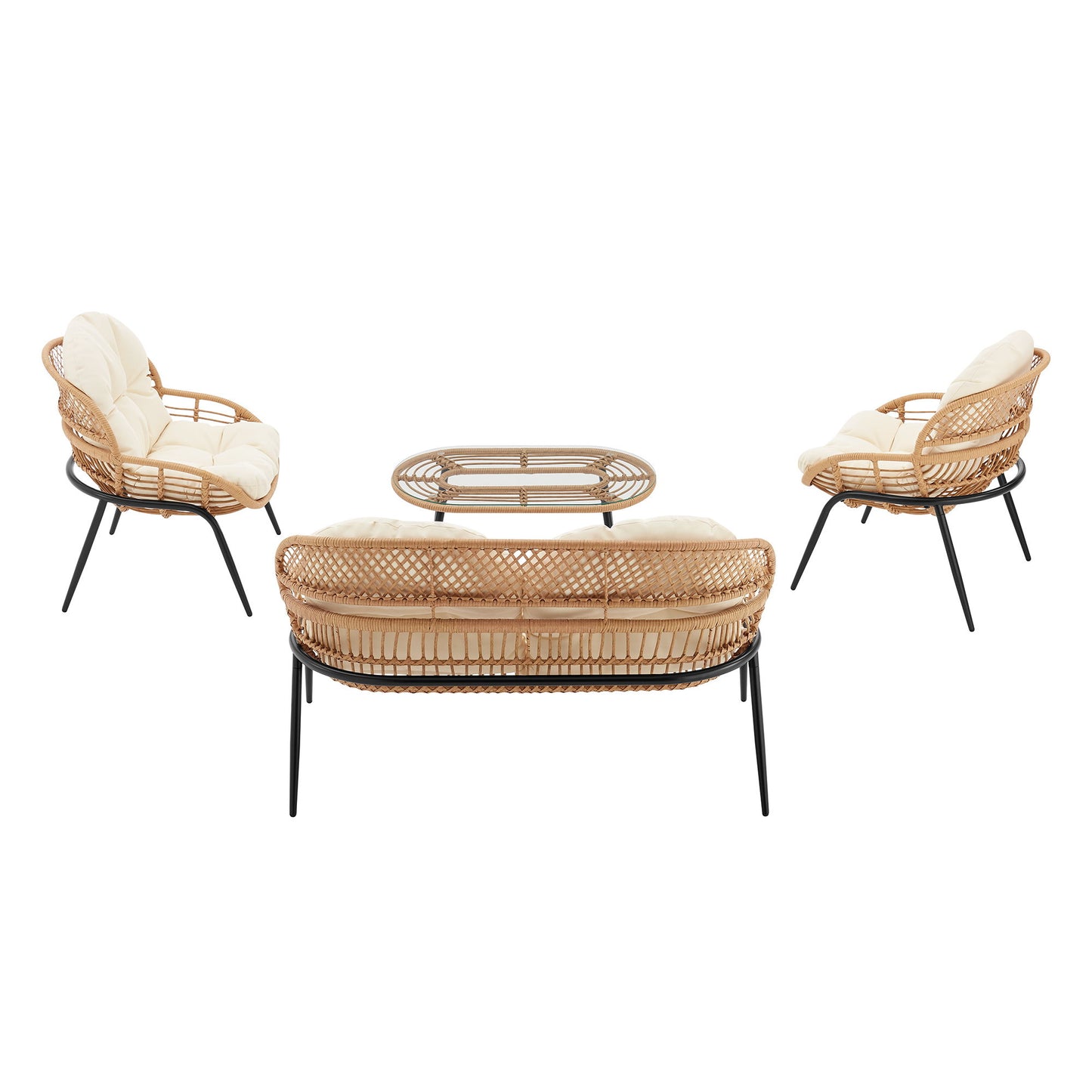 Manhattan Pine - 4-Piece Conversation Set