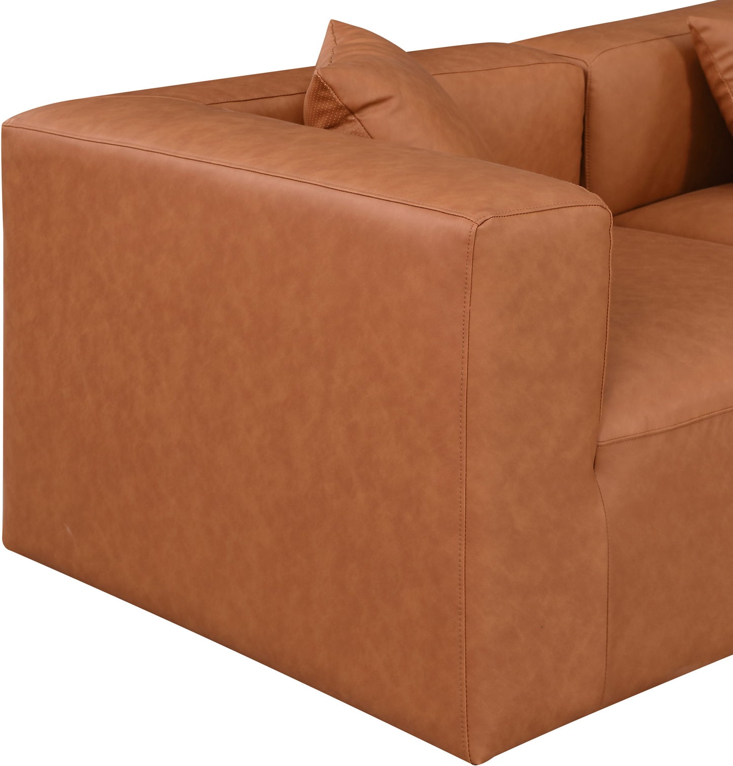 Cube - Modular 3 Piece Sofa - Cognac