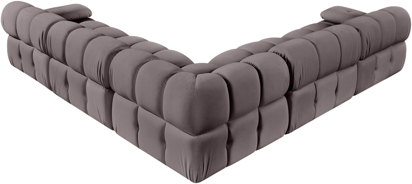 Orin - Velvet Fabric 5 Piece Modular Sectional