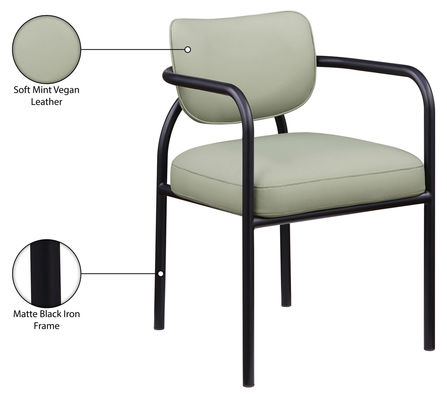 Serava - Vegan Leather Upholstered Dining Chair (Set of 2)