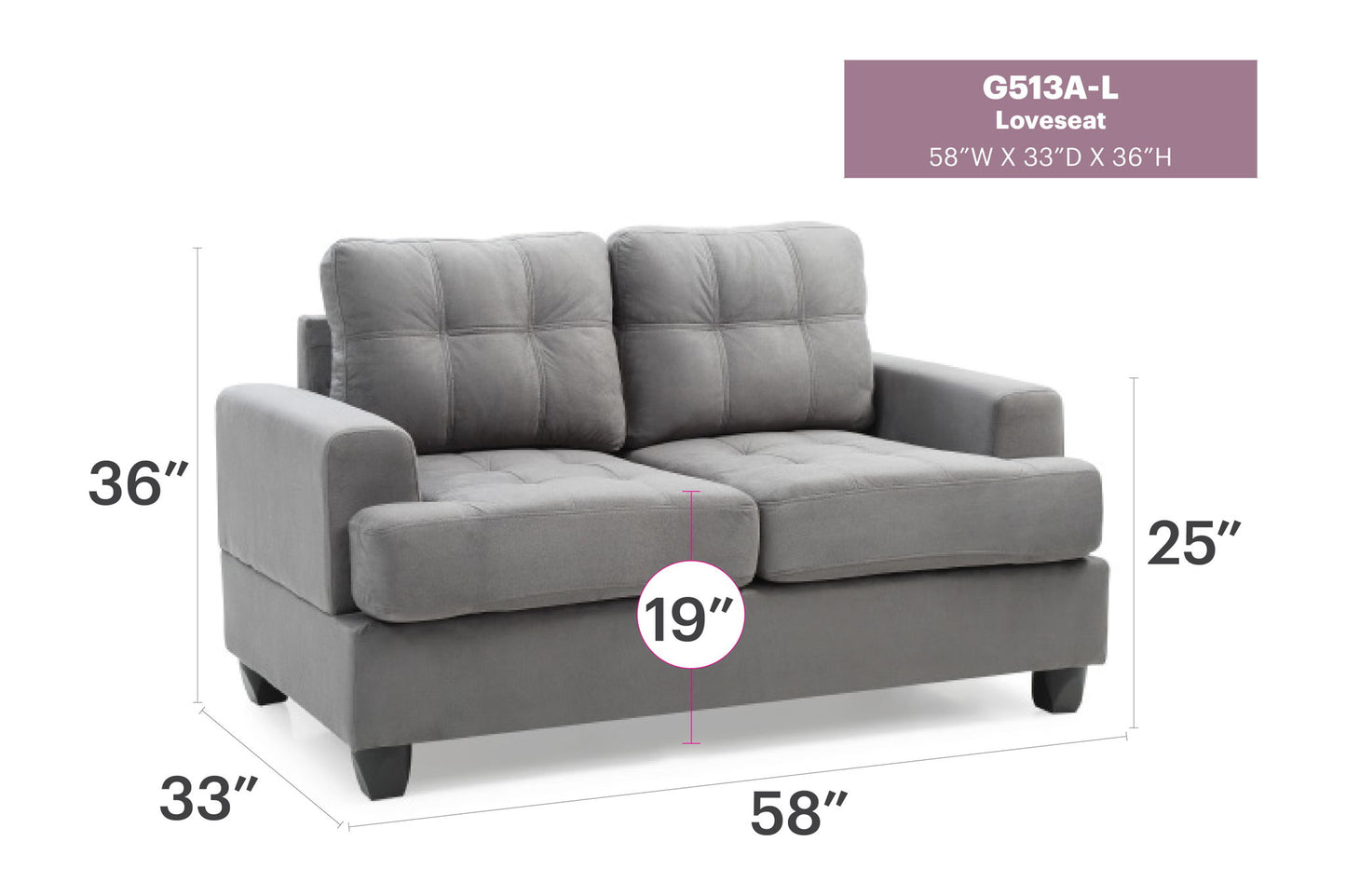 Glory Furniture - Sandridge - Loveseat