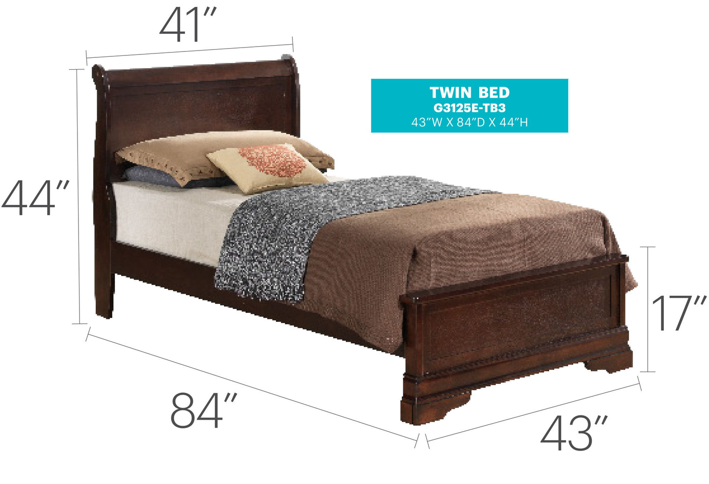 Glory Furniture - Louis Phillipe - Bed