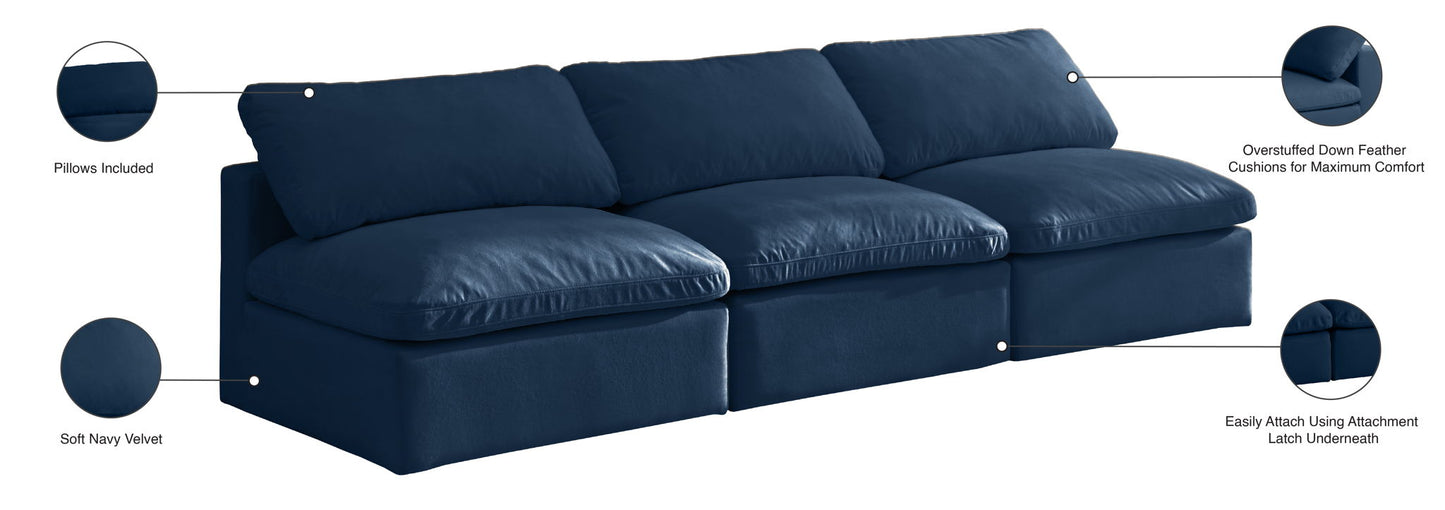 Plush - Modular Armless 3 Seat Sofa