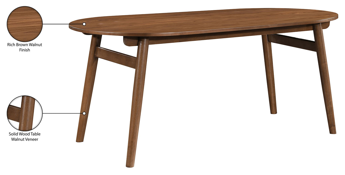 Leesa - Solid Wood And Walnut Veneer Dining Table
