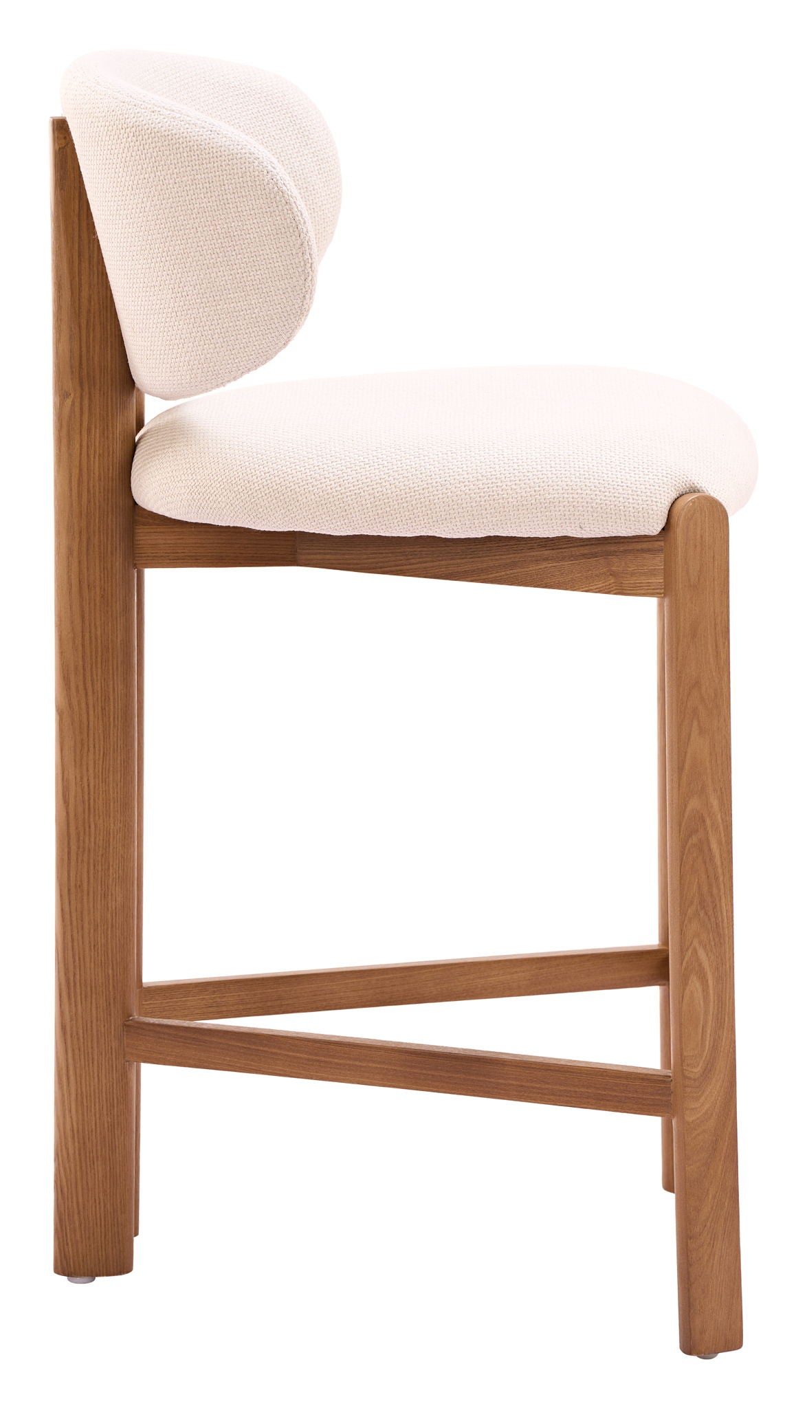 Rosetta - Counter Stool (Set of 2) - Beige / Walnut