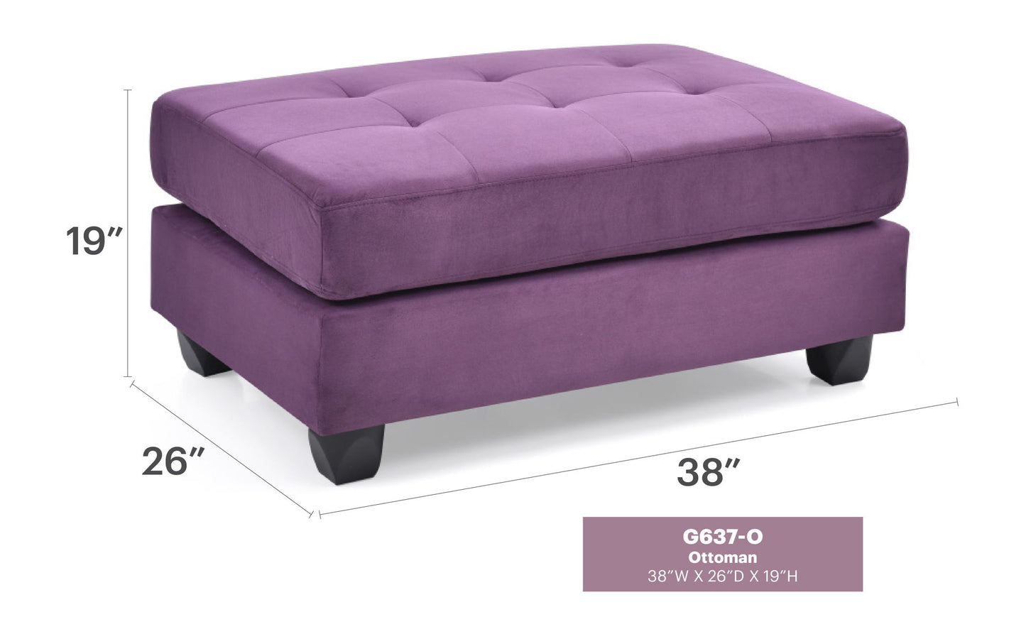 Glory Furniture - Malone - Ottoman