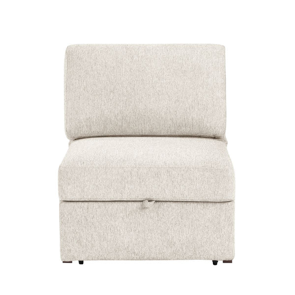 Isla 4-Piece Sectional with Reversible Chaise, Pull-out Bed, Hidden Storage and Click Motion Back