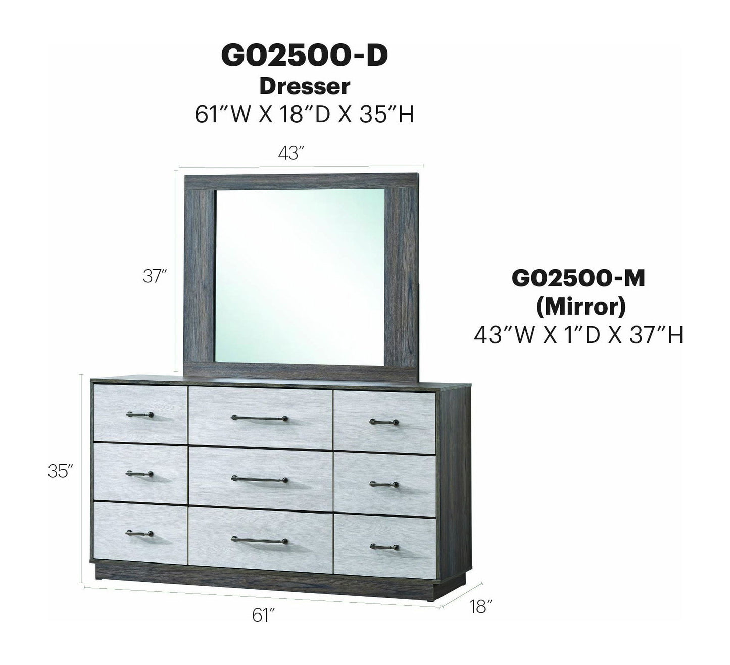 Glory Furniture - Aberdeen - Dresser