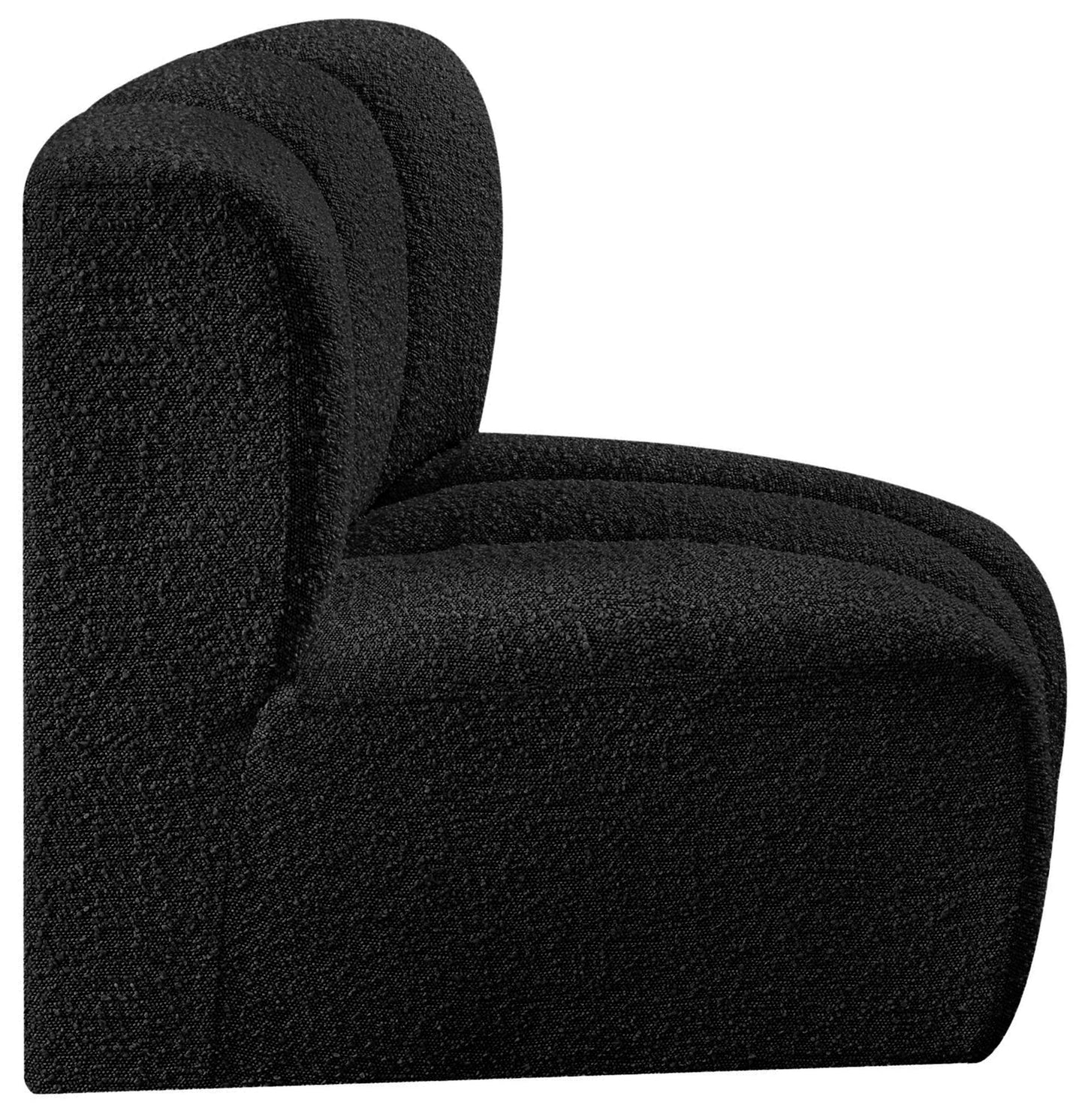 Arc - Boucle Fabric Curved Corner Chair
