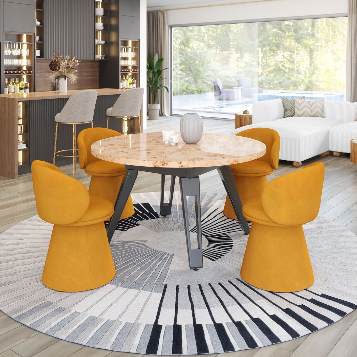 Burl - 2 in 1 Table - Natural