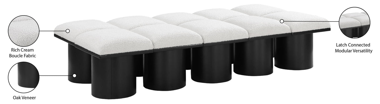 Pavilion - 10 Piece Modular Bench With Black Base
