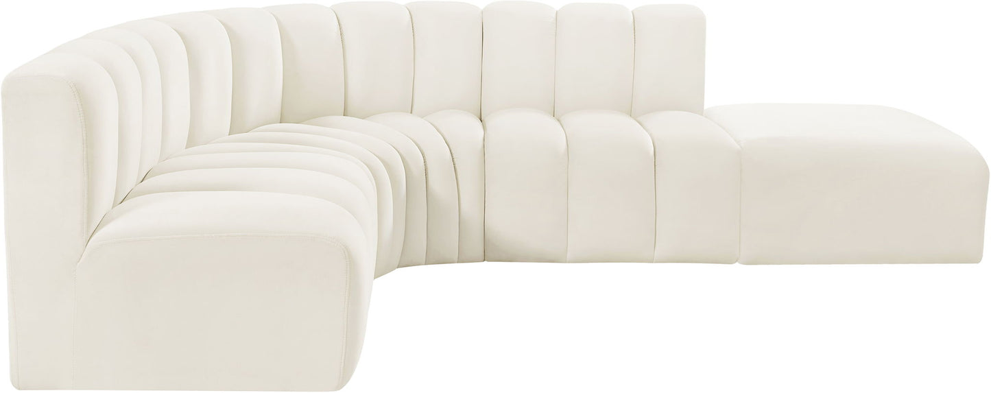 Arc - Velvet 5 Piece Corner Modular Sofa