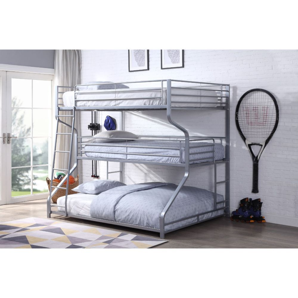 Caius II - Full/Twin/Queen Bunk Bed - Silver