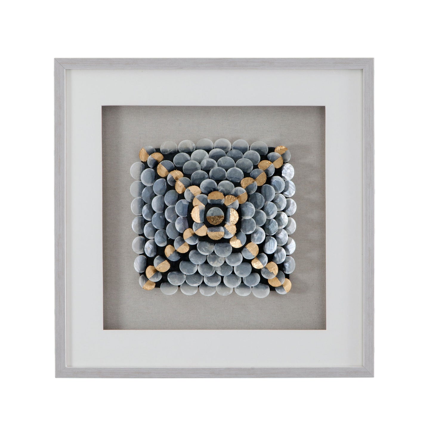 Roselle Canvas Art - Pearl Silver