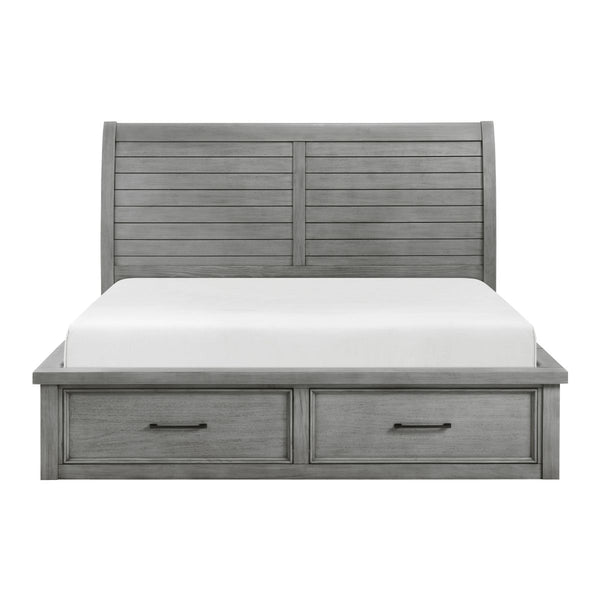 Logandale Eastern King Platform Bed with Storage Footboard and Side Rails
