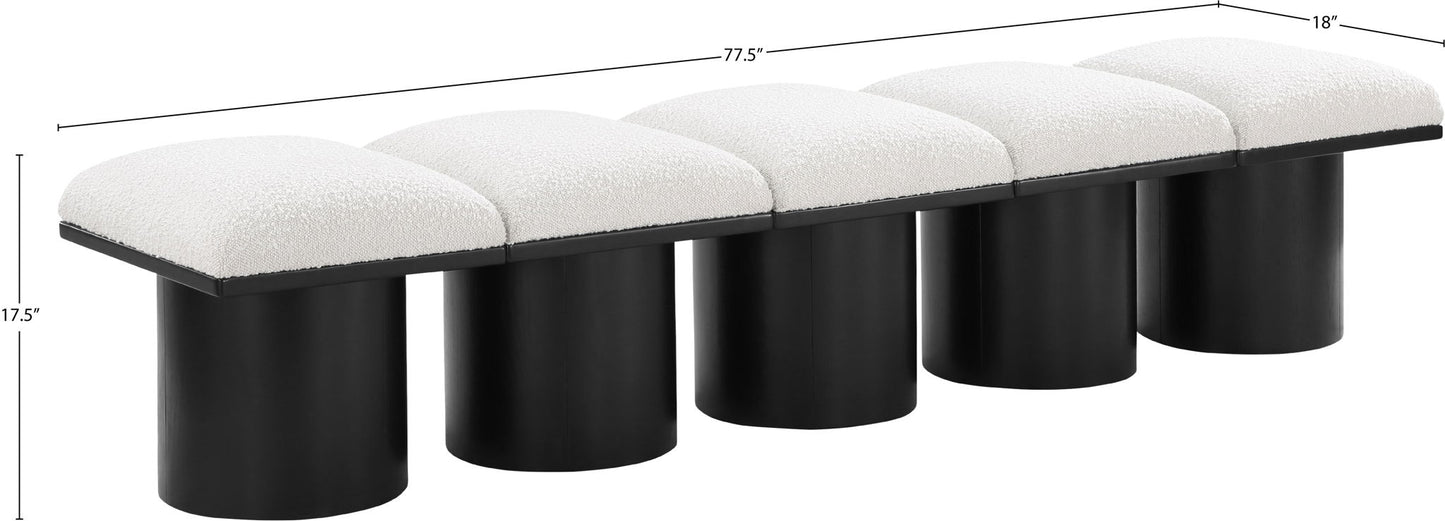 Pavilion - 5 Piece Modular Bench With Black Base