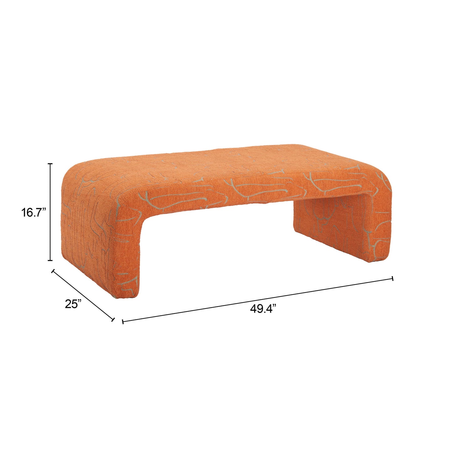Nendo - Bench - Abstract Orange