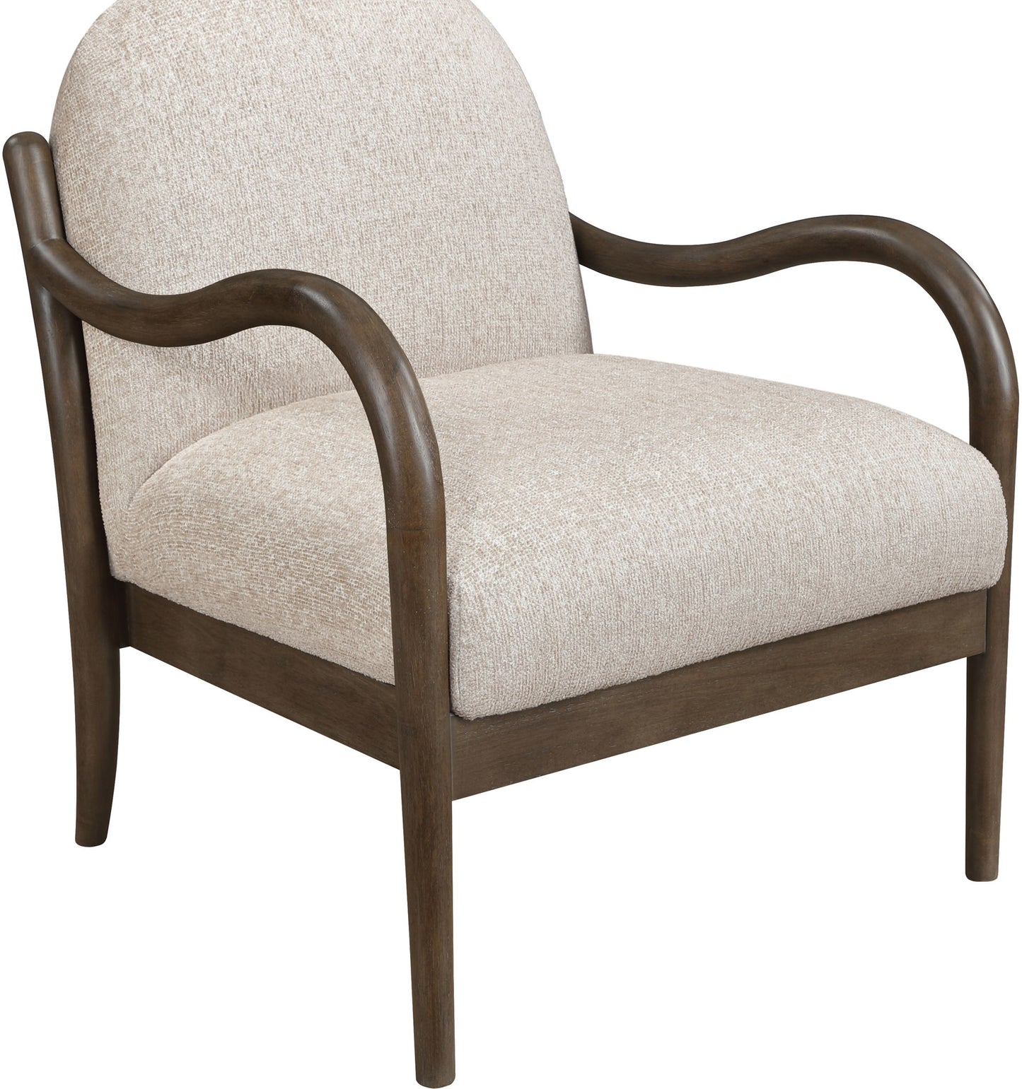 Helmsley - Performance Fabric Upholstered Accent Chair - Brown Frame
