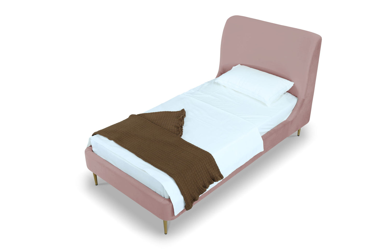 Manhattan Heather - Bed With Gold Legs
